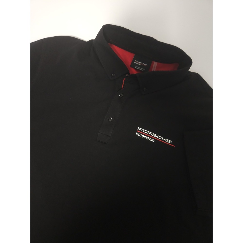 Porsche Men's Short Sleeve Golf Polo Shirt Black 2XL
